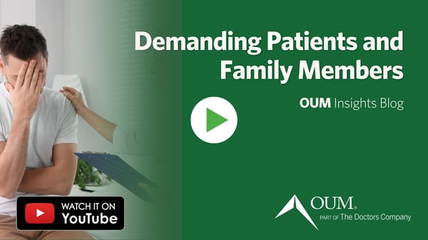 Video Thumbnail - Demanding Patients and Family Members